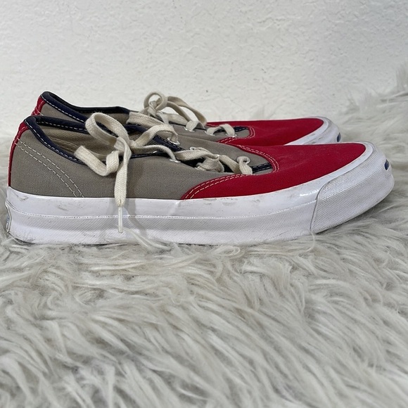 Converse Jack Purcell Signature Series CVO Ox Two-Tone RED/GRAY Canvas Unisex - Picture 6 of 12